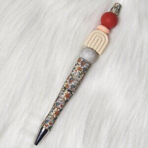 Floral Silicone Beaded Ink Pen